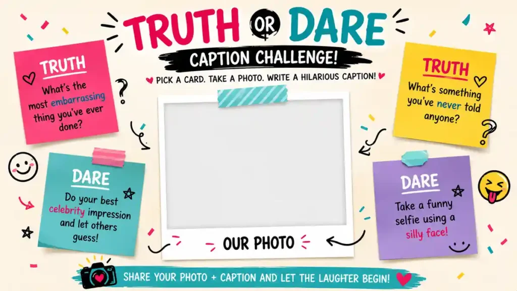 Truth or dare caption challenge